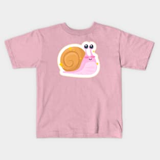 Cute Snail Cartoon Drawing Kids T-Shirt